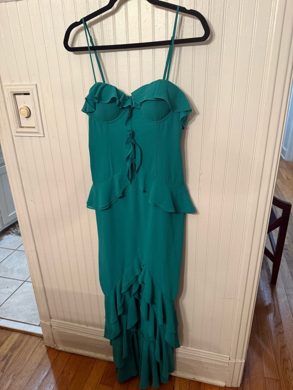 Nwt Lovers + Friends Melissa Deep Teal Medium Gown